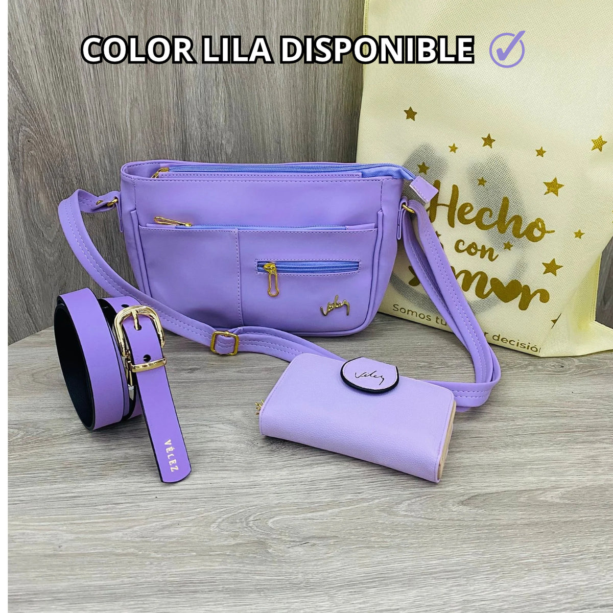 Combo Vélez™ 3 en 1 Bolso + Billetera + Cinturón | 50% OFF
