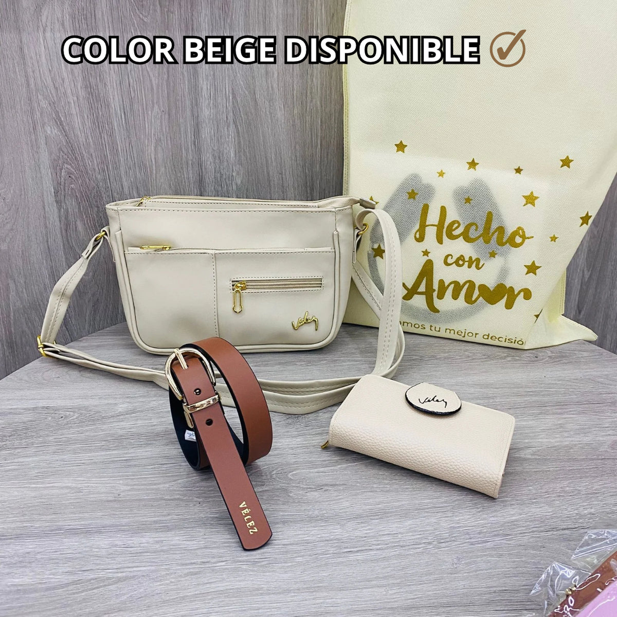 Combo Vélez™ 3 en 1 Bolso + Billetera + Cinturón | 50% OFF