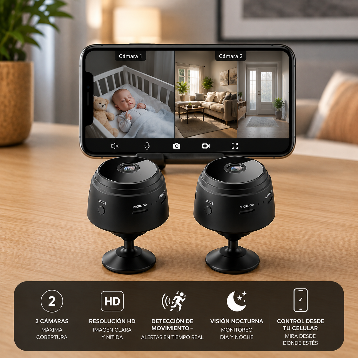 PROMO 2X1 Mini cámara Espía - Cuida tu casa aunque no estés