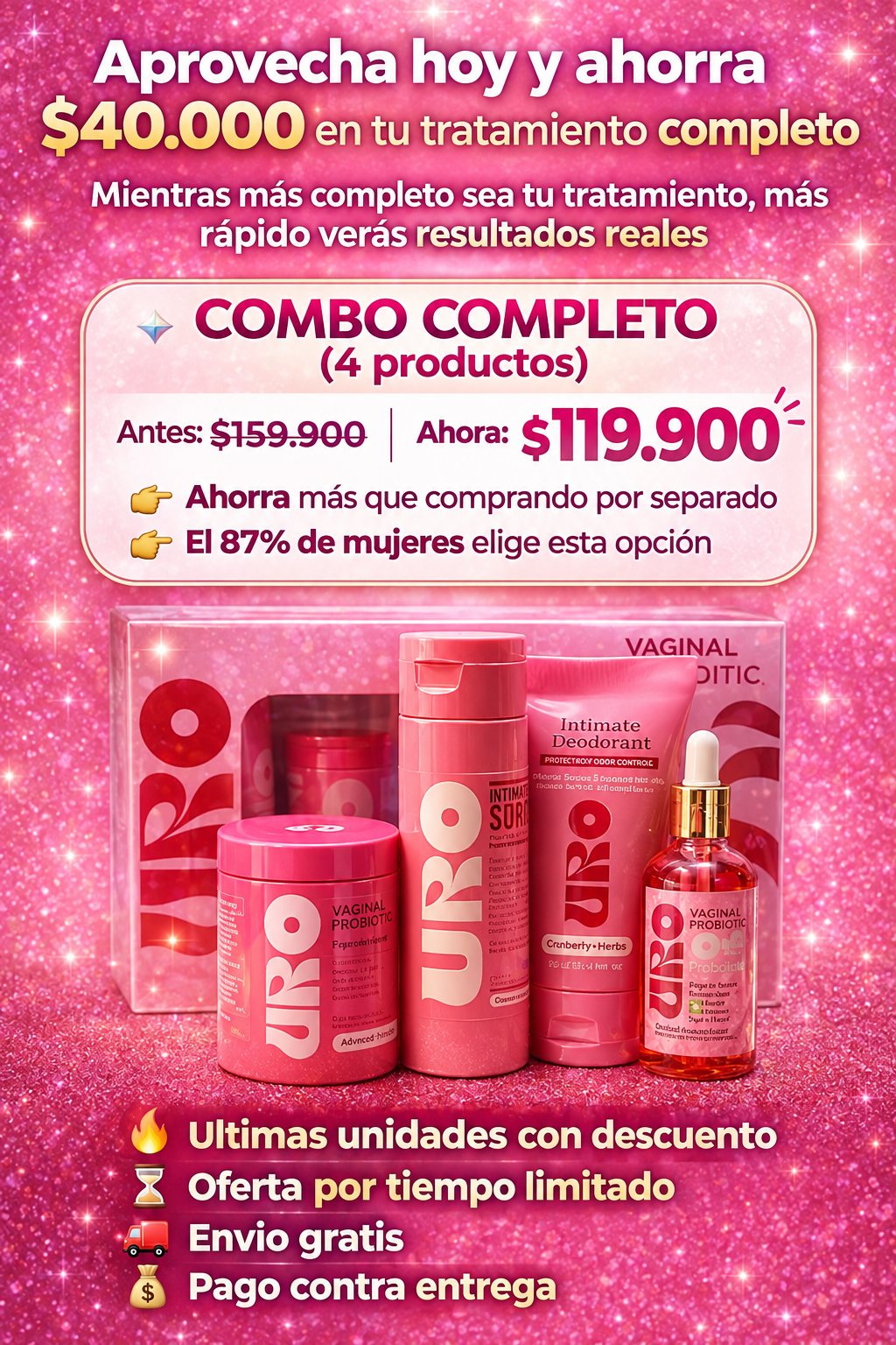 PROMO 4 EN 1 Kit Premium™ de Cuidado Íntimo Femenino URSÉ – Sistema Completo 4 Piezas