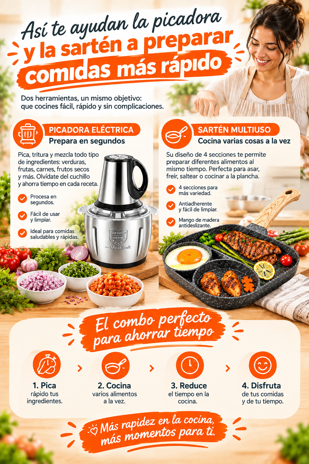COMBO COCINA 3 EN 1 | LA SOLUCIÓN PARA COCINAR MÁS RÁPIDO