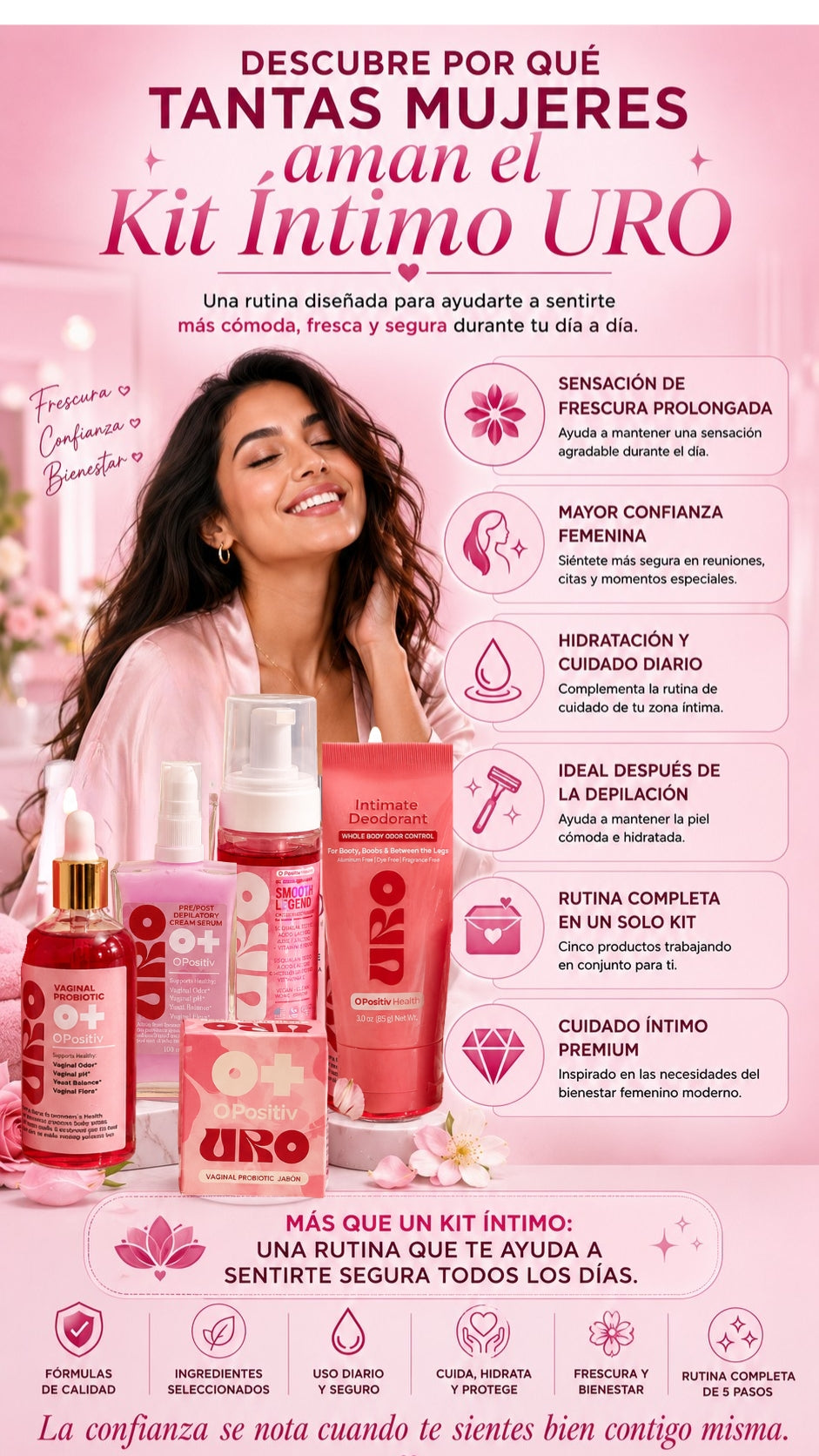 Siéntete Fresca, Segura y en Equilibrio Todos los Días — Kit Íntimo Completo 5 en 1