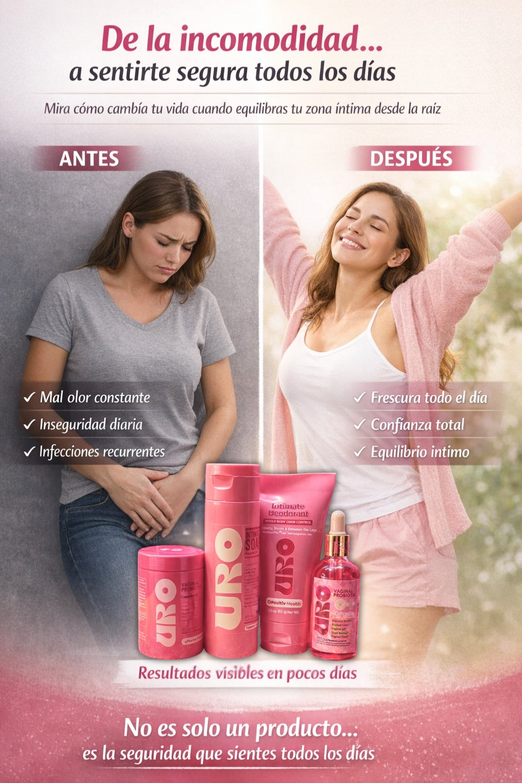 PROMO 4 EN 1 Kit Premium™ de Cuidado Íntimo Femenino URSÉ – Sistema Completo 4 Piezas